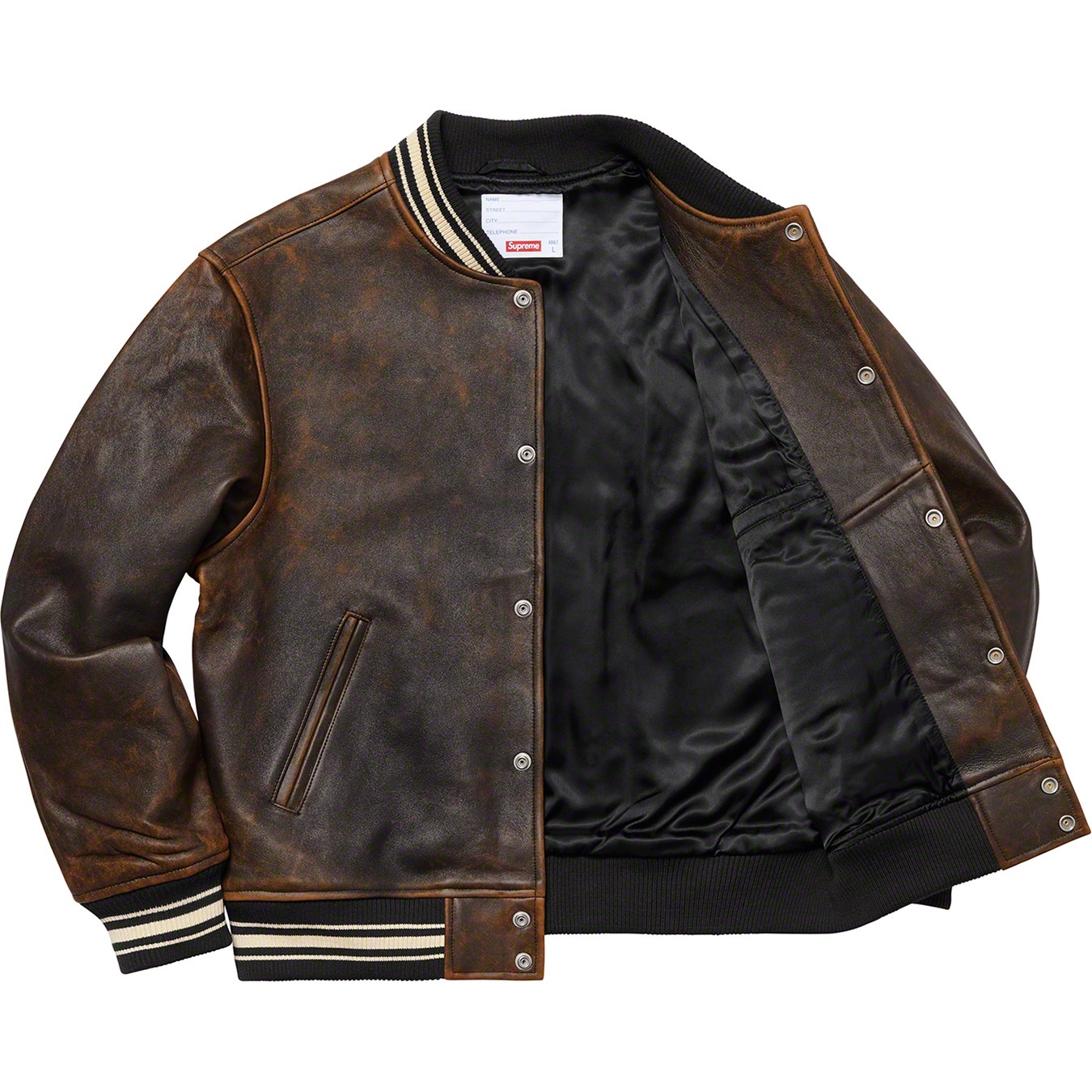 Leather Varsity Jacket view 5